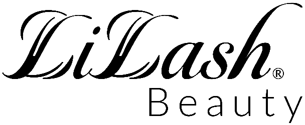 LiLash Beauty logo with elegant script lettering.